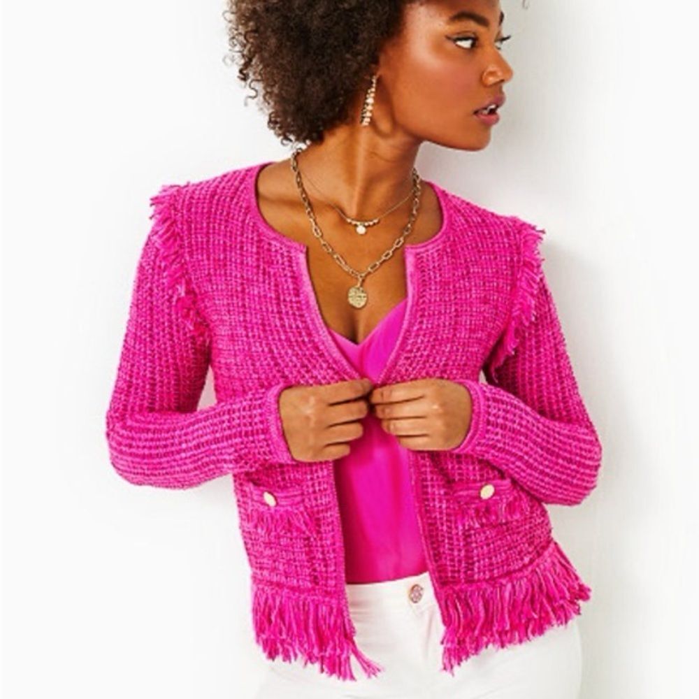 Lilly Pulitzer Simora Fringe Cardigan